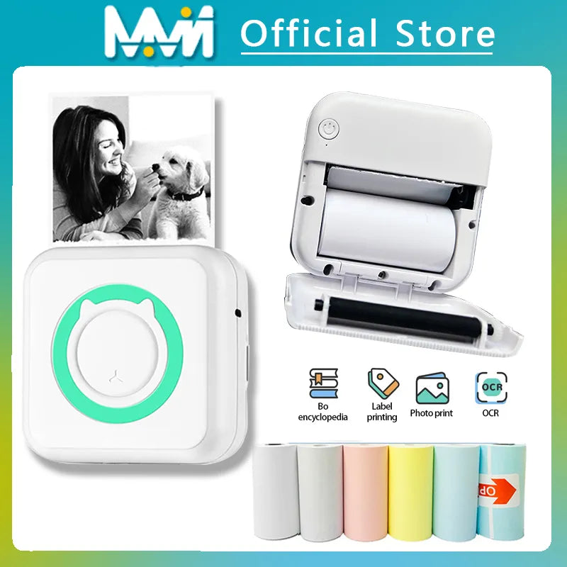 Portable Wireless Mini Printer: Label Memo Photo Printer - Compact and Versatile  ourlum.com   