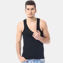 Men's Casual Solid Cotton Tank Top Fashionable Fitness Vest