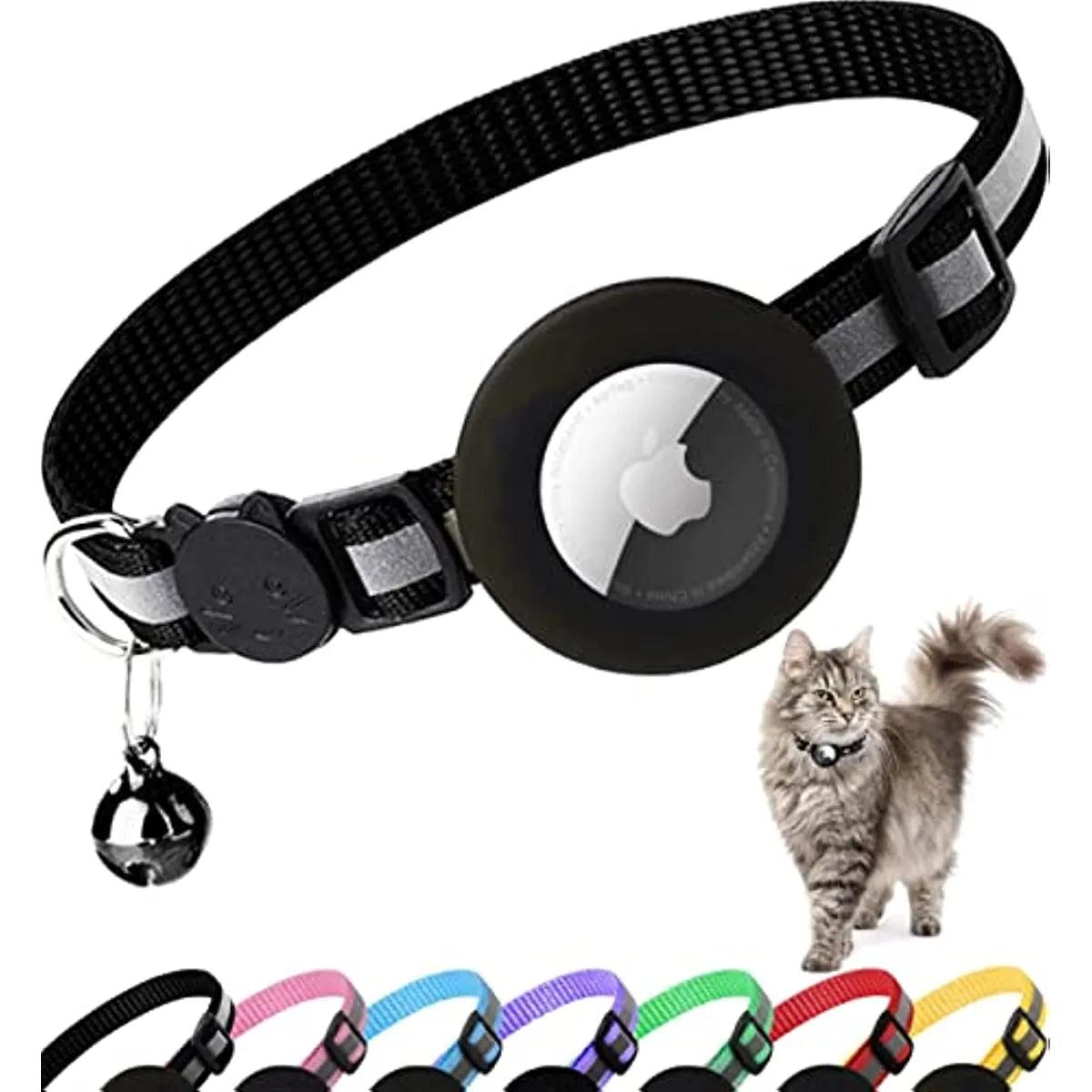 ATUBAN Reflective Cat Collar with Airtag Holder & Bell for Cats  ourlum.com   