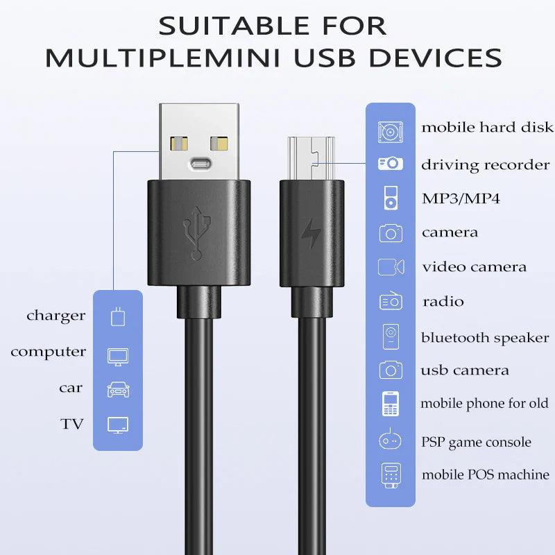 Mini USB Cable for Fast Data Transfers & Charging: High-Speed Connectivity  ourlum.com   