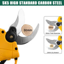 Cordless 30mm Brushless Electric Pruning Shears Dual Gears