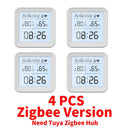 Zigbee SmartHome Sensor: Voice-Controlled Temperature & Humidity Monitor  ourlum.com Zigbee Ver 4PCS  