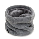 Winter Warm Knitted Ring Scarf For Women Men Thick Muffler