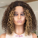 Vibrant Mahogany Red Brown Kinky Curly Bob Wig Human Hair