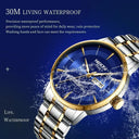 Luxury Stainless Steel Men's Watch with Luminous Hands