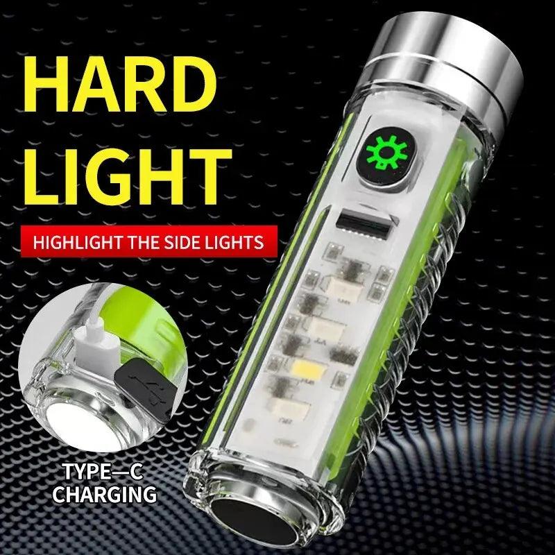 Compact USB C LED Flashlight: Magnetic Keychain Torch  ourlum.com   