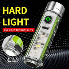 Compact USB C LED Flashlight: Magnetic Keychain Torch