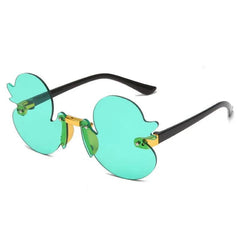 Cartoon Duck-Shaped Children's Sunglasses with UV Protection - Fun Rimless Sunshade for Kids