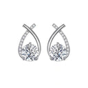 Starlight Elegance Silver Star Stud Earrings Dazzling Zircon Design