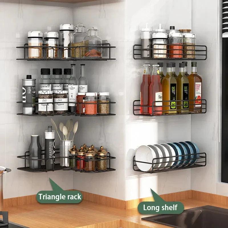 Metal Wall Shelf Organizer for Bathroom Kitchen Storage & Accessories  ourlum.com   