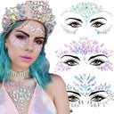 3D Sexy Face Tattoo Stickers Temporary Tattoos Glitter Fake Tattoo Rhinestones Masquerade for Women Party Face Jewels Tattoo  ourlum.com   