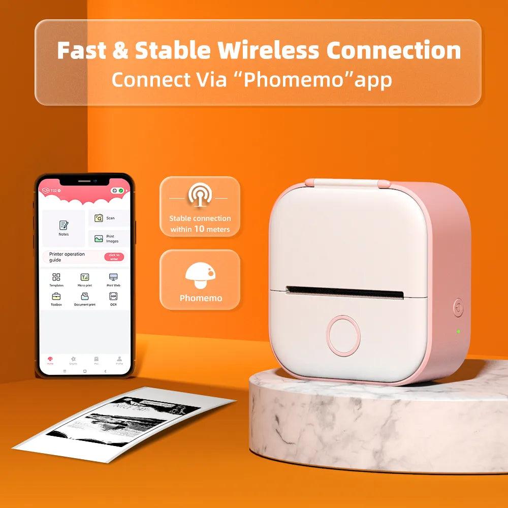 Phomemo T02 Bluetooth Thermal Printer: Compact Labeling Solution  ourlum.com   