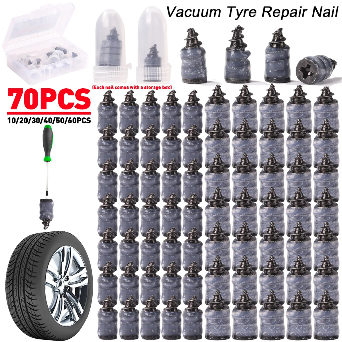 Universal Vacuum Tire Repair Kit for Car, Motorcycle, and Scooter  ourlum.com   