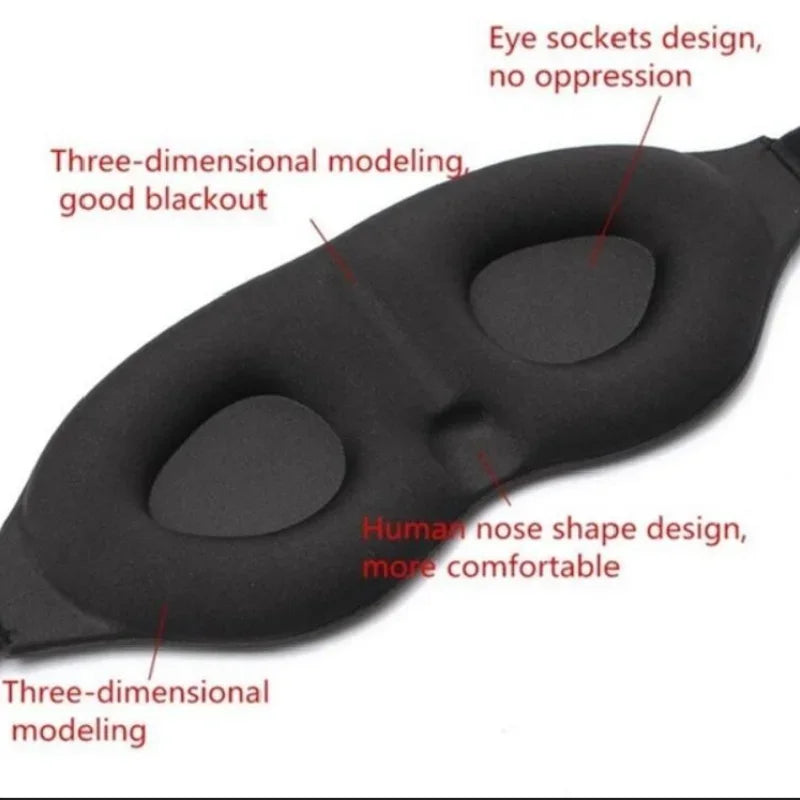 3D Sleeping Eye Mask Travel Rest Aid Eye Cover Patch Paded Soft Sleeping Mask Blindfold Eye Relax Massager  ourlum.com   