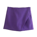 Vintage Asymmetrical Skort Stylish All-Season Upgrade