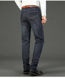 Wthinlee Brand Straight Stretch Classic Blue Black Men's Jeans