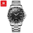 OLEVS Men's Stainless Steel Business Waterproof Watch Stylish Quartz