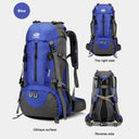 50L Hiking Backpack Waterproof Camping Pack with Shoe Compartment