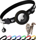 ATUBAN Reflective Cat Collar with Airtag Holder & Bell for Cats  ourlum.com black  