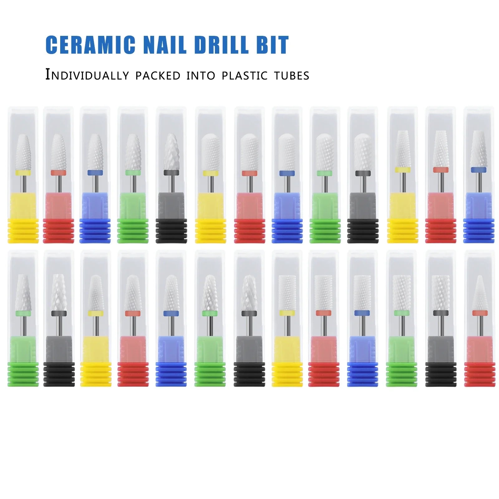 Ceramic Nail Drill Bit-3/32 Nail Drill Bits for Acrylic Nails,Professional Electric Nail Drill for Crystal Nail Extension.  ourlum.com   