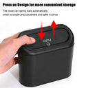 Portable Plastic Car Trash Can With Lid Box - Easy Clean