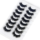 5-14Pairs Fluffy Lashes 10-25mm 3D Mink Lashes Long Thick Natural False Eyelashes Wholesale Lashes Vendors Makeup Mink Eyelashes  ourlum.com 8 pairs mix001  