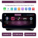 8+128G Qualcomm Android 12 Multimedia Player For Benz A CLA GLA