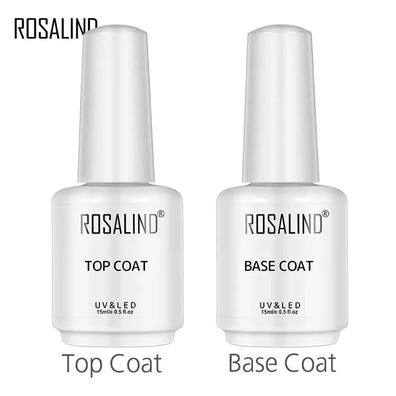 ROSALIND 15ml Nail Polish Base Top Coat Magic Remover UV Gel Polish Manicure Healthy Primer Semi Permanent Nail Art Dehydrator  ourlum.com   