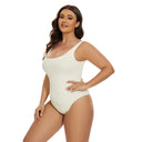 GUUDIA Seamless Tummy Control Bodysuit with Open Crotch for Effortless Shaping