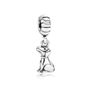 Sterling Silver Dog Charm Bead for Pandora Bracelet Jewelry