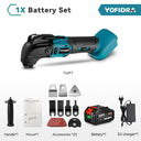 Yofidra Oscillating Multi Function Tool Electric Saw Trimmer Shovel Cutting Machine for Makita 18V Battery woodworking Tool  ourlum.com 1xBattery EU Plug United State