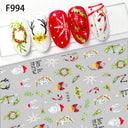 Festive Santa & Snowman Nail Art Stickers for Manicures