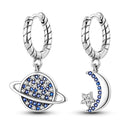 925 Sterling Silver Heart Earrings with Zircon Stones - Elegant Women's Jewelry  ourlum.com KTE131  