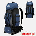 90L Waterproof Hiking Camping Backpack Rucksack Large Capacity