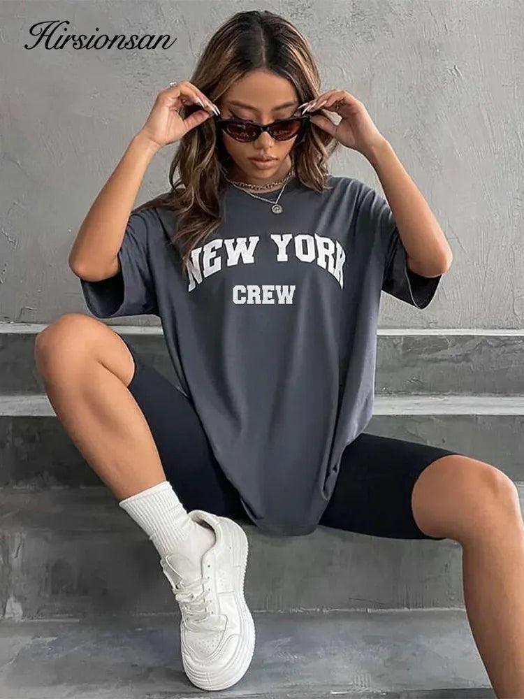 Oversized Graphic Print Women's T-shirt - Trendy Loose Fit Summer Tee  ourlum.com   