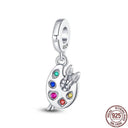 Heart Shaped Sterling Silver Charm Bead - Zircon Adorned Pandora Bracelet Pendant  ourlum.com CMS1660  