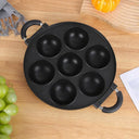 Non-Stick 7-Hole Cast Iron Omelette Pan for Perfect Cooking