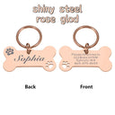 Personalized Steel Pet Name Tags for Dogs and Cats with Free Engraving  ourlum RS shiny steel 40X21MM 