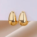 Gold Plated Teardrop Earrings Sophisticated Women's Jewelry