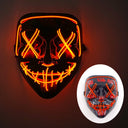 Halloween LED Purge Neon Light Up Mask With LED Gloves