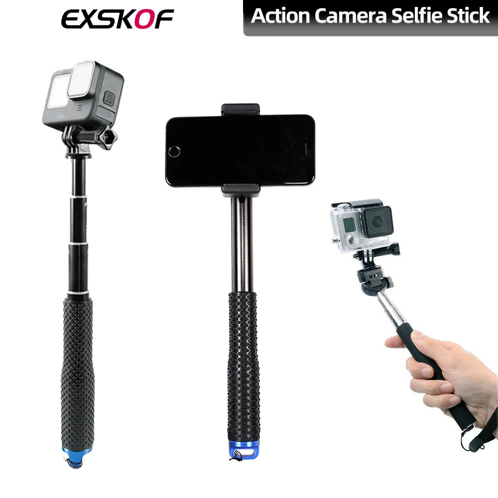 For GoPro 37"/94cm Selfie Stick Aluminum Adjustable Hand Grip Monopod Pole For GoPro Hero 13 12 11 10 Insta360 X3 DJI Action 4 3