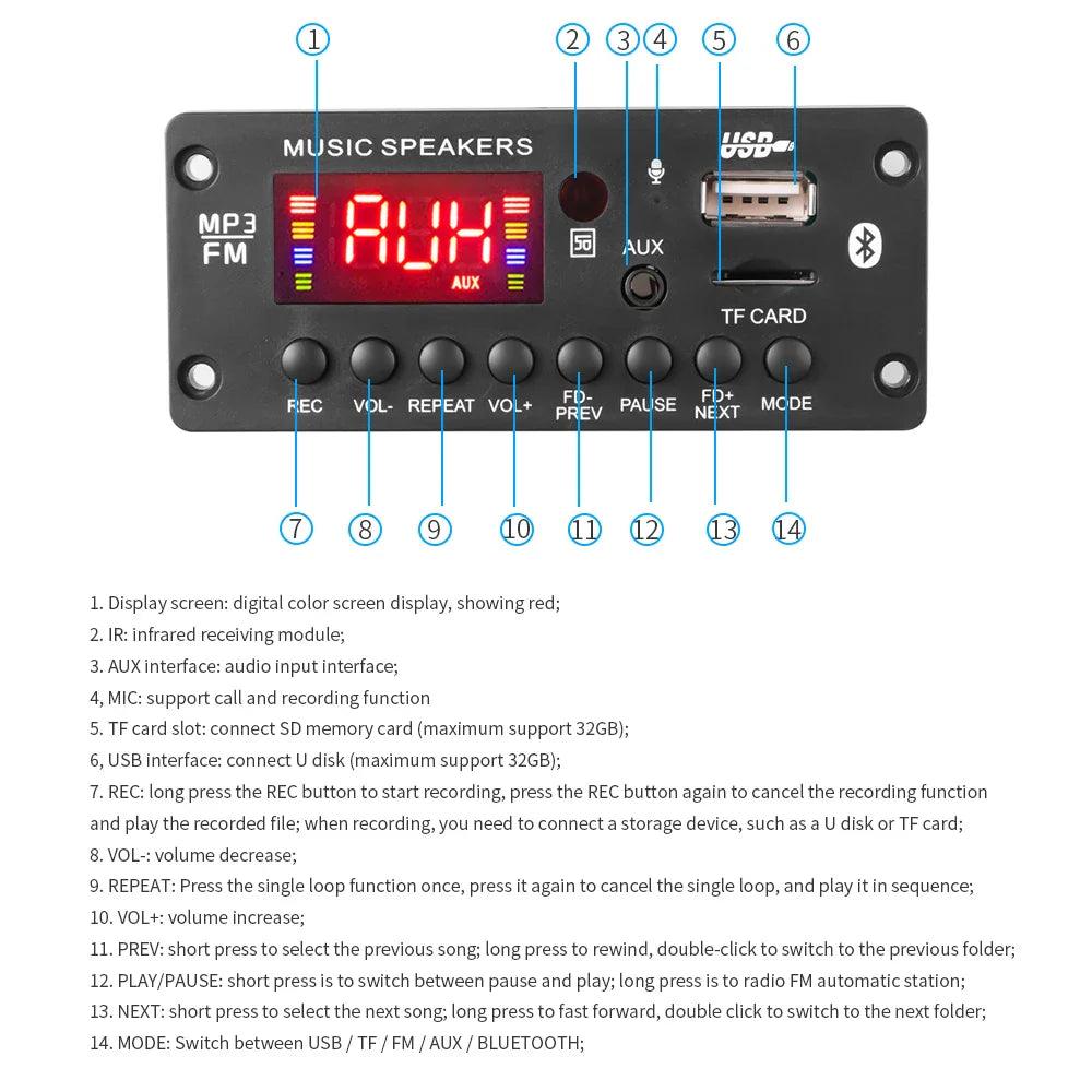 Car Bluetooth MP3 Player: High-Quality Sound & Call Recording  ourlum.com   