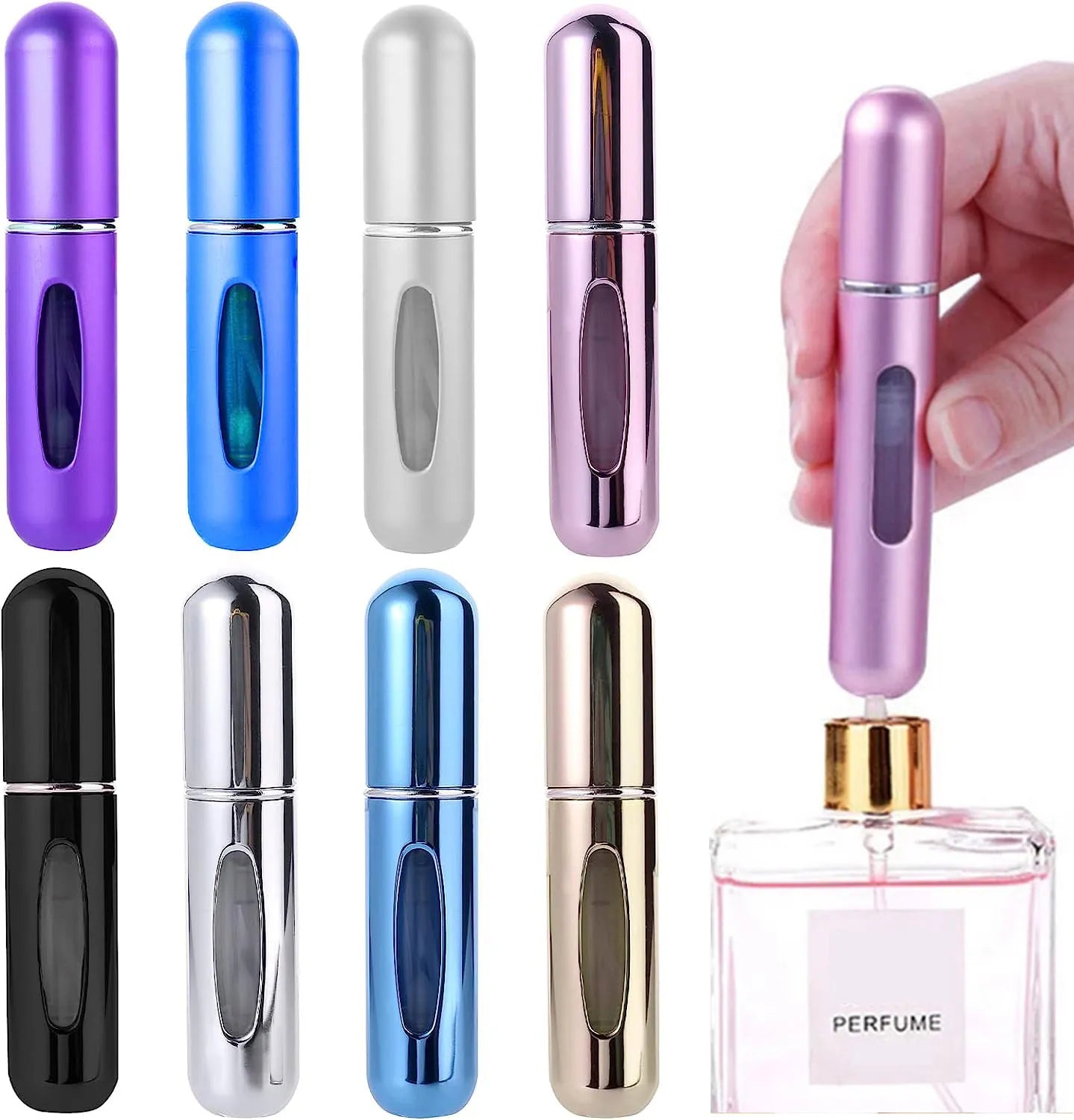 Mini Portable Perfume Atomizer Spray: Refillable Cosmetic Container