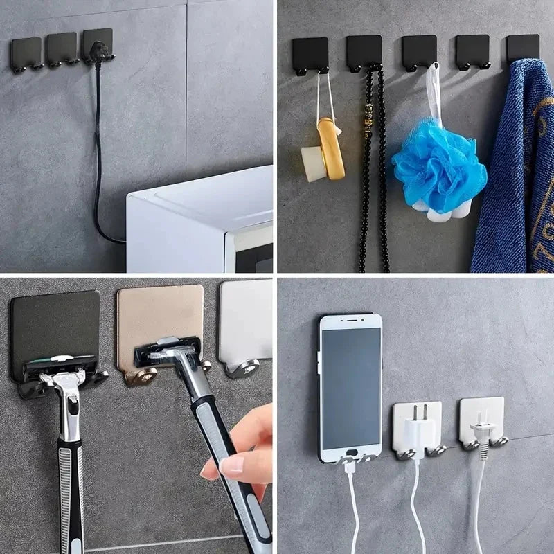 Punch-free Razor Holder: Stylish Space Aluminum Bathroom Storage Hook  ourlum.com   