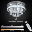 Crystal Chandelier Chrome Ceiling Lamps Led Flush Mount Light