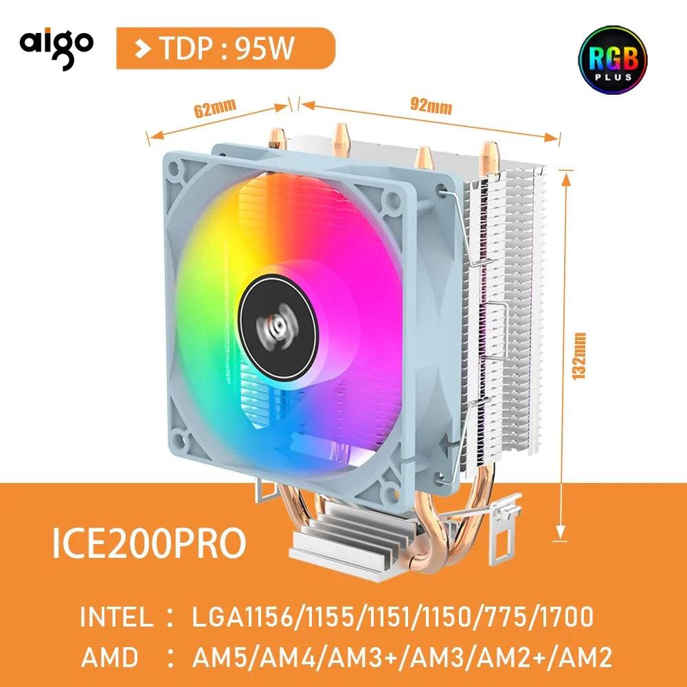 Aigo ICE200PRO Air Cooler: Ultimate Cooling Solution for Intel and AMD Systems  ourlum.com   