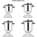 Zavor 10 Quart Stainless Steel Pressure Cooker Safe Canning