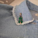 Fashion Musical Instruments Guitar Violin Cello Piano Brooch