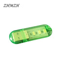 ZHMZH 3LEDs 1.5W Reading Lamps USB Night Lights Mini Book Light Portable U Disk LED Lamp Power Bank Powered 12 colors  ourlum.com Green 1 CHINA 