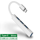 USB C HUB Multi USB Splitter: Enhanced Connectivity Solution  ourlum.com Type C 3.0 Silver United State 